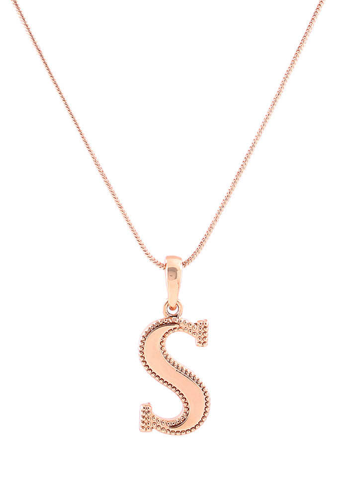 Rose Gold Plated Splendid S Pendant - Indian Silk House Agencies