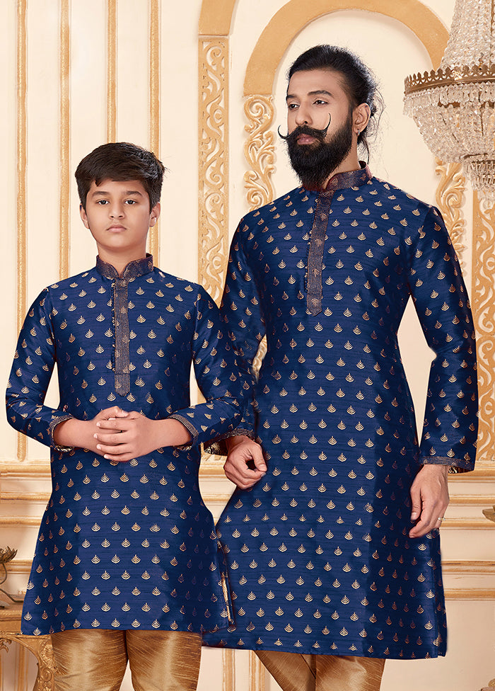 2 PC Multicolor Silk Father And Son Combo