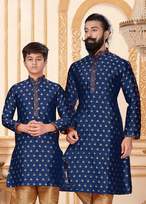 2 PC Multicolor Silk Father And Son Combo