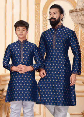 2 PC Multicolor Silk Father And Son Combo