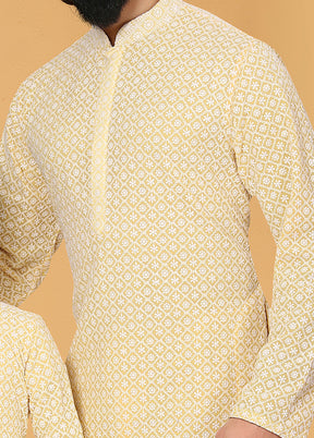 2 PC Multicolor Georgette Father And Son Combo