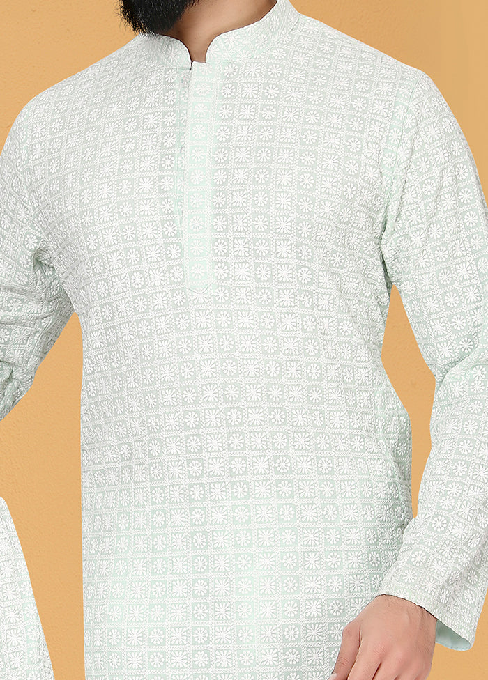 2 PC Multicolor Georgette Father And Son Combo