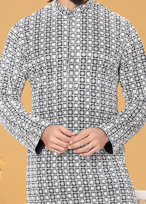 2 PC Multicolor Georgette Father And Son Combo