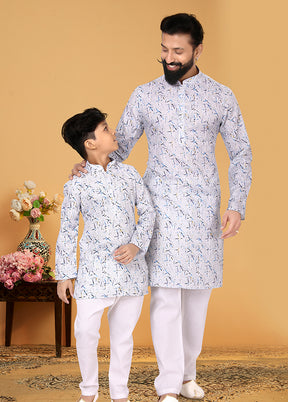 2 PC Multicolor Cotton Father And Son Combo