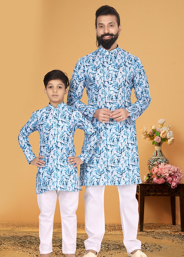 2 PC Multicolor Cotton Father And Son Combo