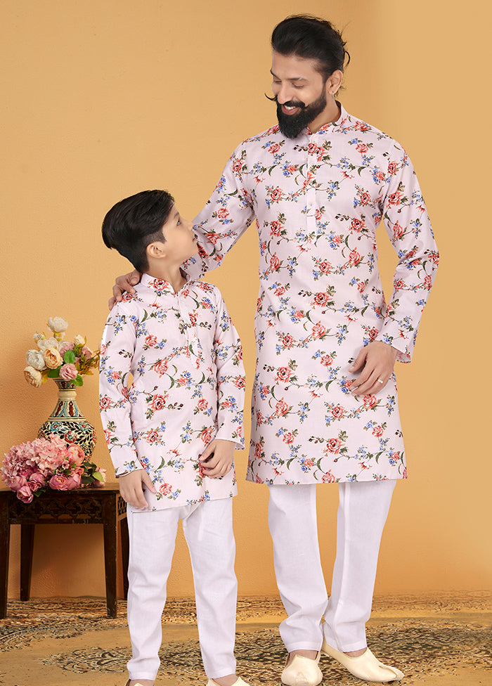 2 PC Multicolor Cotton Father And Son Combo