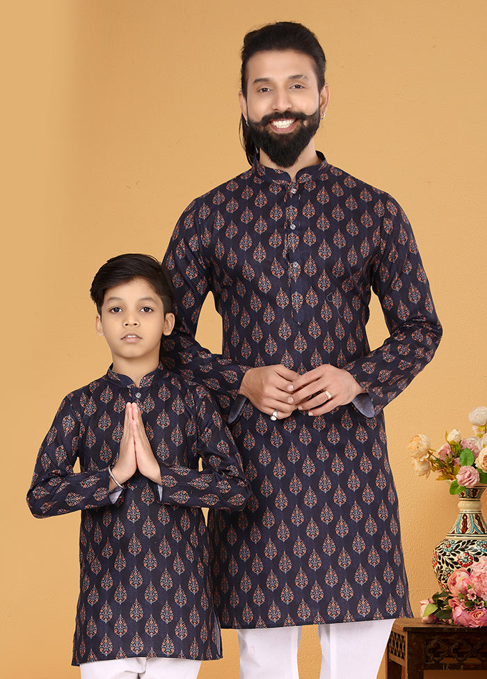 2 PC Multicolor Cotton Father And Son Combo