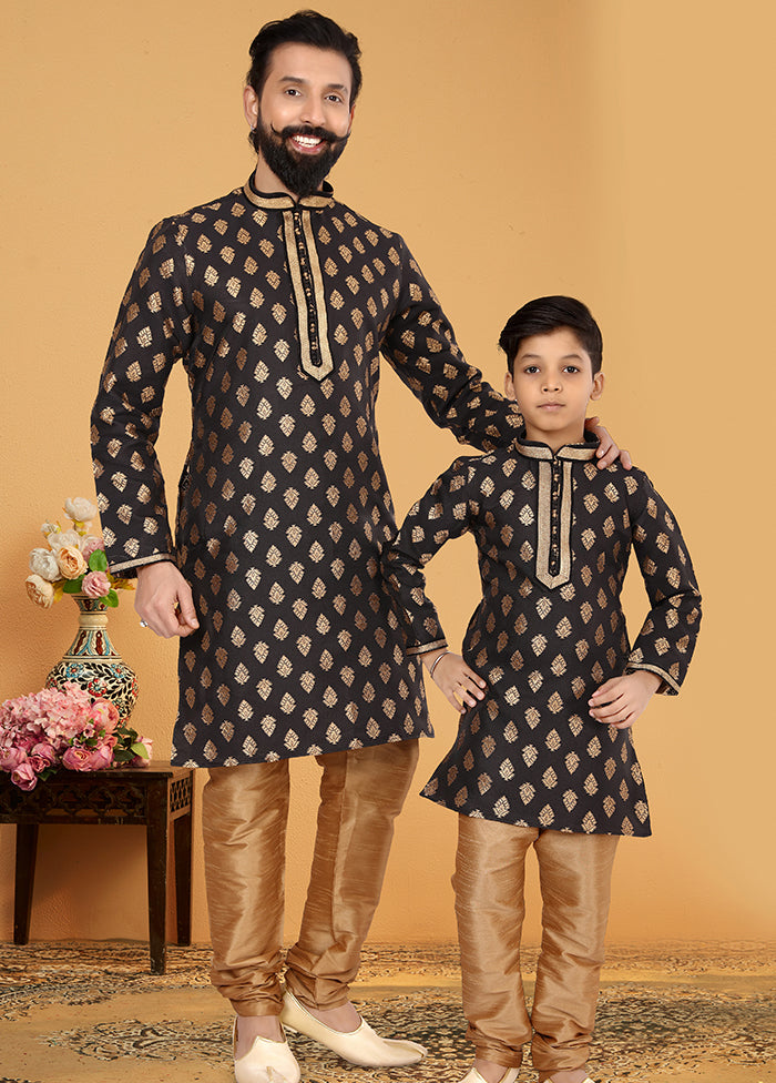 2 PC Multicolor  Silk Father And Son Combo