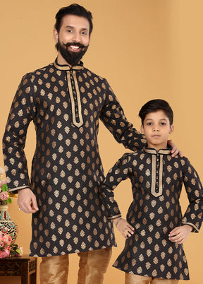 2 PC Multicolor  Silk Father And Son Combo
