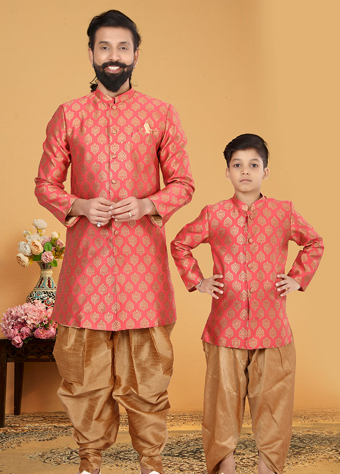 2 PC Multicolor Silk Father And Son Combo
