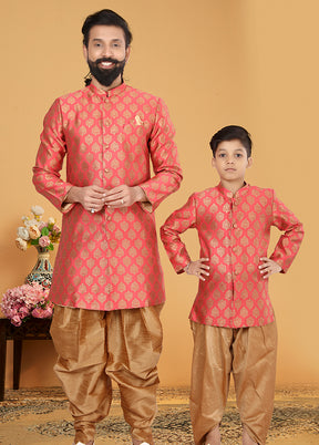 2 PC Multicolor Silk Father And Son Combo