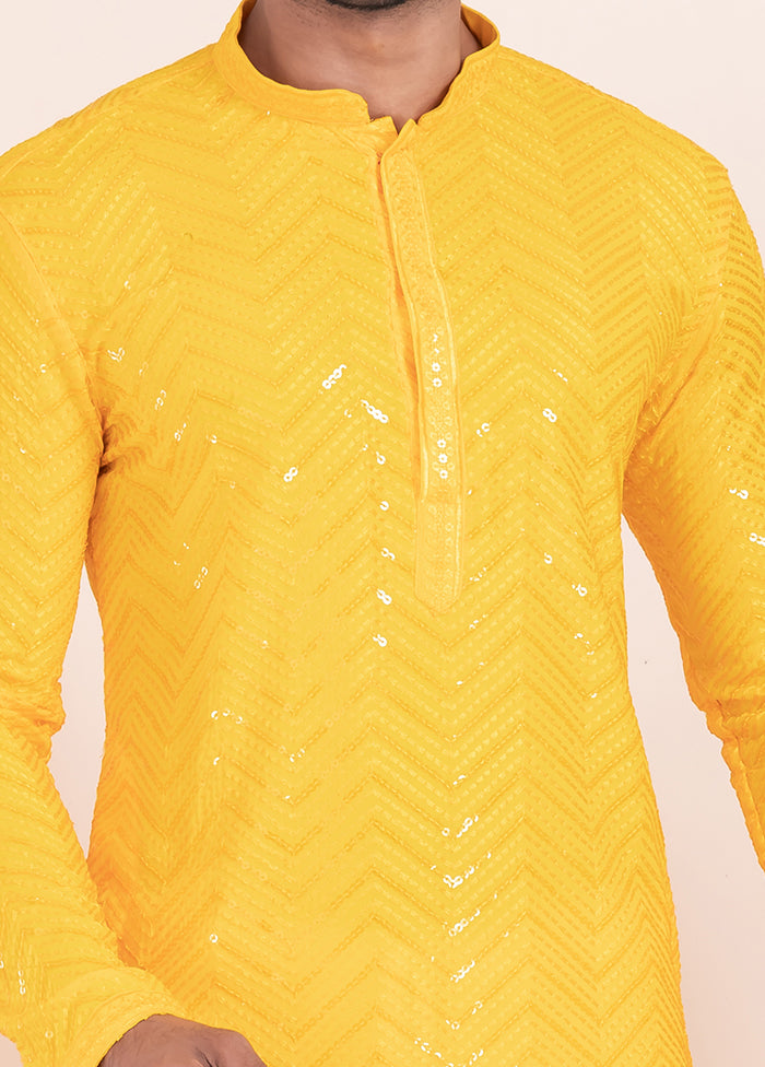 2 PC Yellow Viscose Father And Son Combo