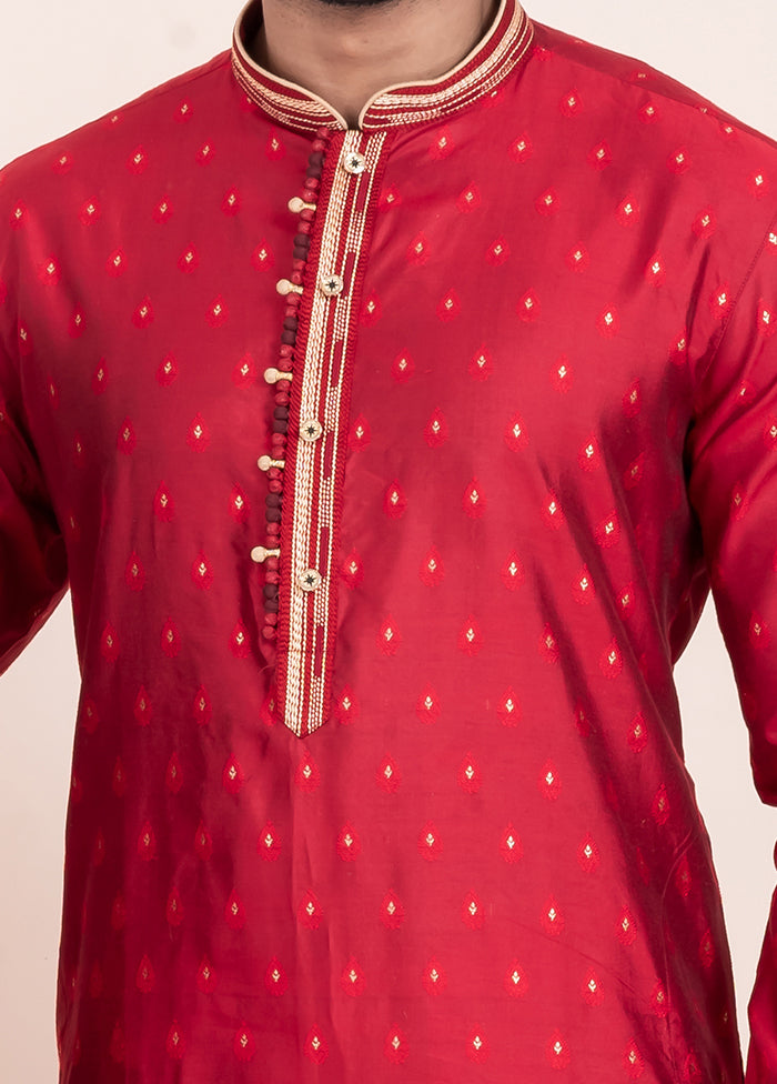 2 PC Red Cotton Father And Son Combo