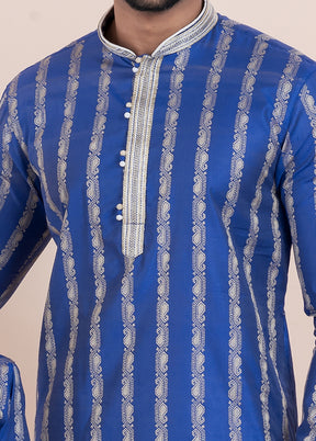 2 PC Blue Cotton Father And Son Combo