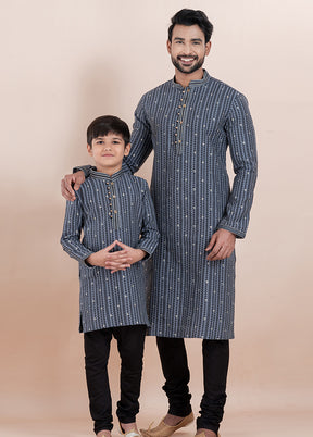 2 PC Multicolor Silk Father And Son Combo