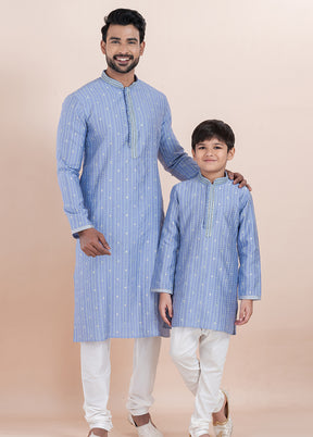 2 PC Multicolor Silk Father And Son Combo