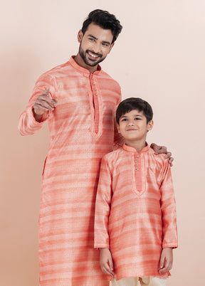 2 PC Pink Cotton Father And Son Combo
