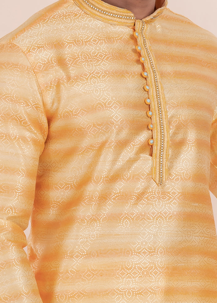 2 PC Orange Cotton Father And Son Combo