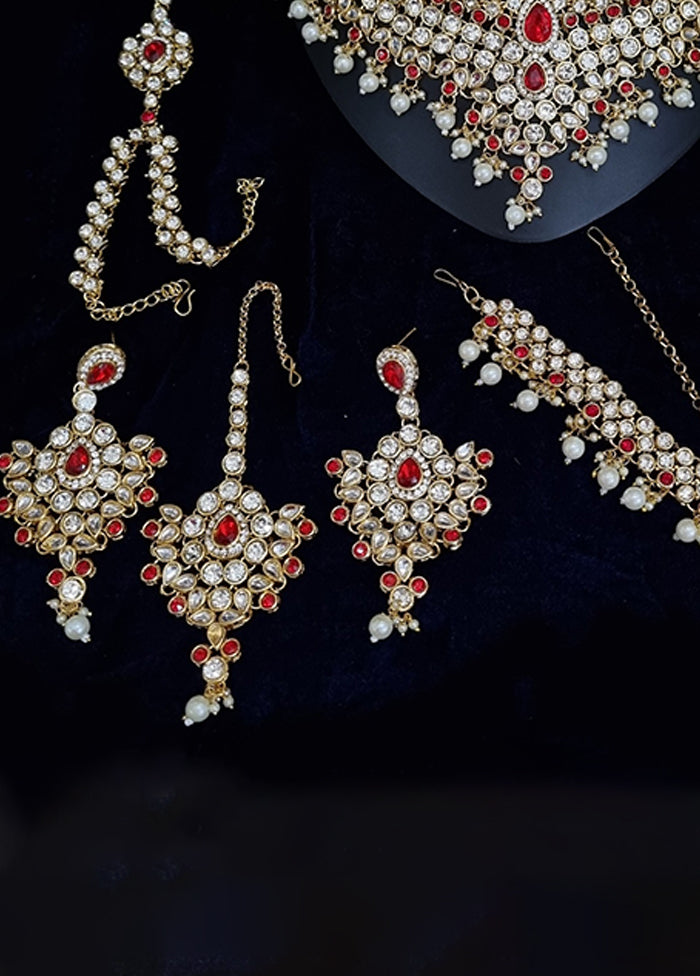 Red Alloy Jewellery Set