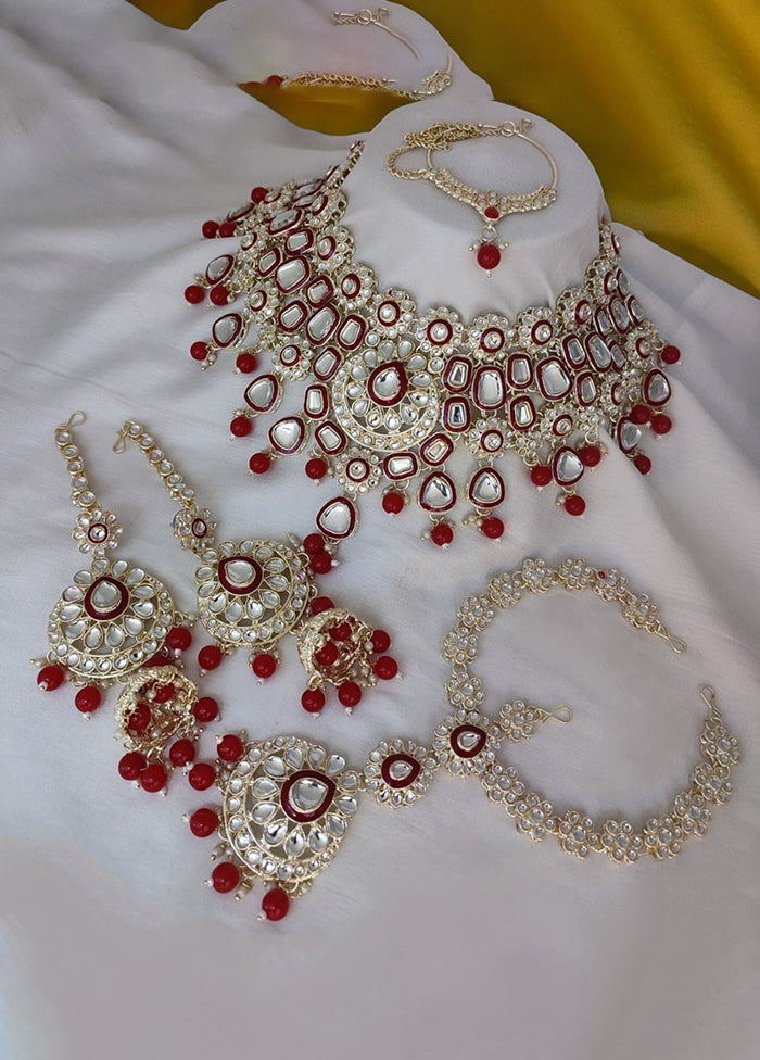 Red Alloy Jewellery Set