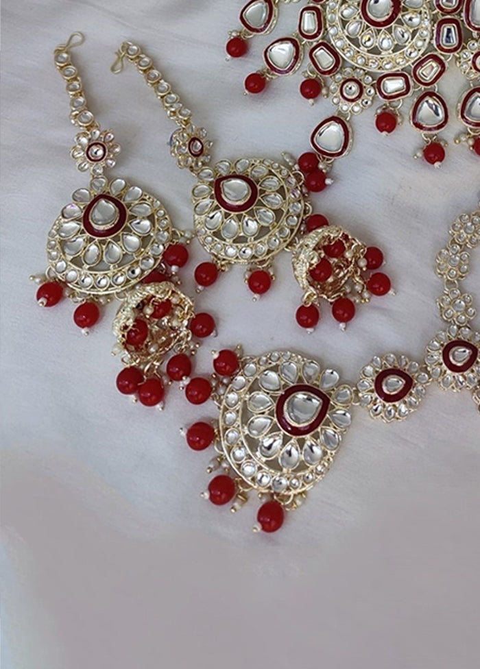 Red Alloy Jewellery Set