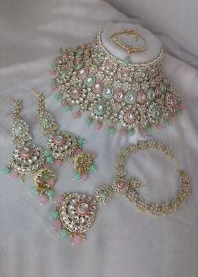 Pink Alloy Jewellery Set