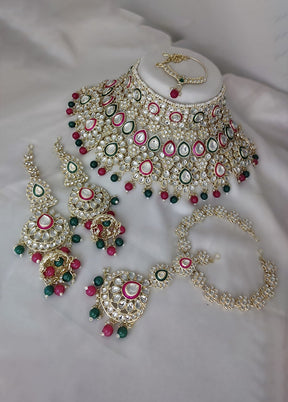 Pink Alloy Jewellery Set
