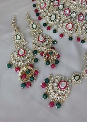 Pink Alloy Jewellery Set