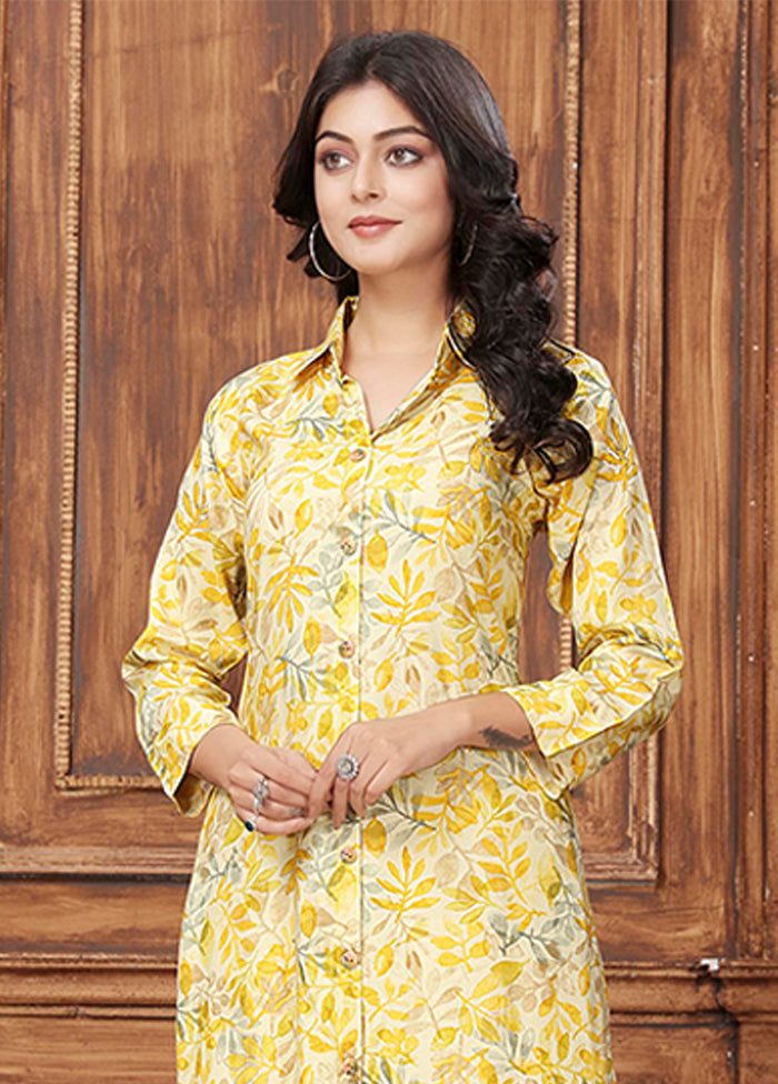 2 Pc Yellow Silk Cord Set