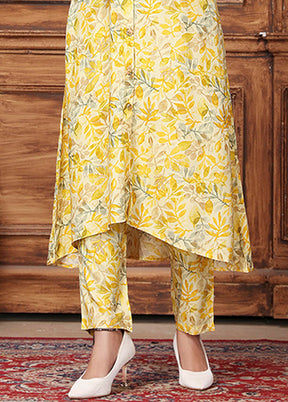 2 Pc Yellow Silk Cord Set