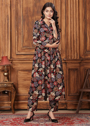 2 Pc Black Silk Cord Set