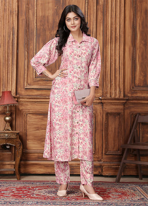 2 Pc Pink Silk Cord Set