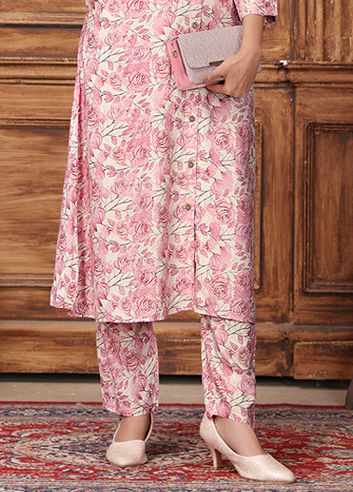 2 Pc Pink Silk Cord Set