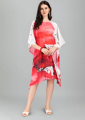 Multicolor Printed Work Georgette Kaftan