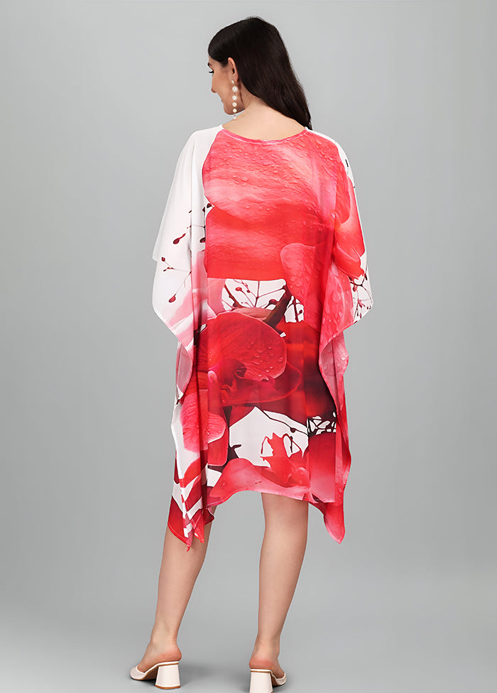 Multicolor Printed Work Georgette Kaftan