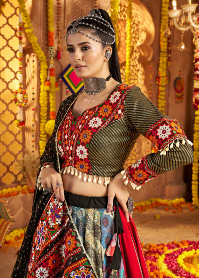 Green Viscose Dupatta Lehenga Set