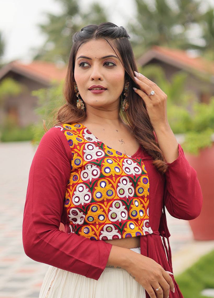 White Cotton Lehenga Set