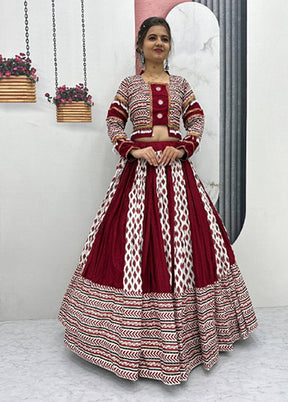 Multicolor Cotton Dupatta Lehenga Set