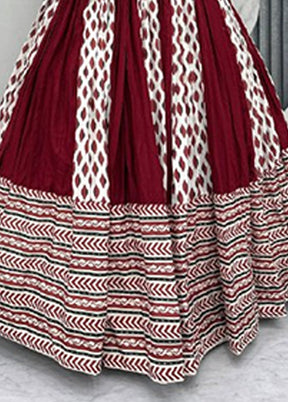 Multicolor Cotton Dupatta Lehenga Set