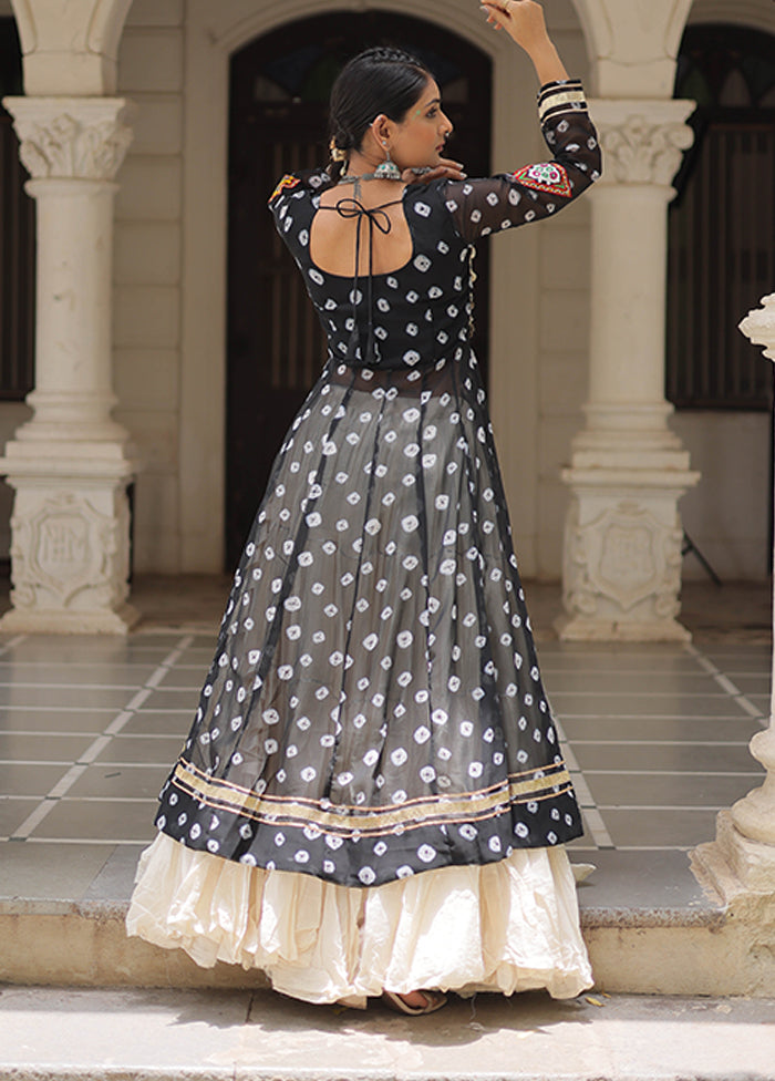 Black Cotton Lehenga & Kurti Set