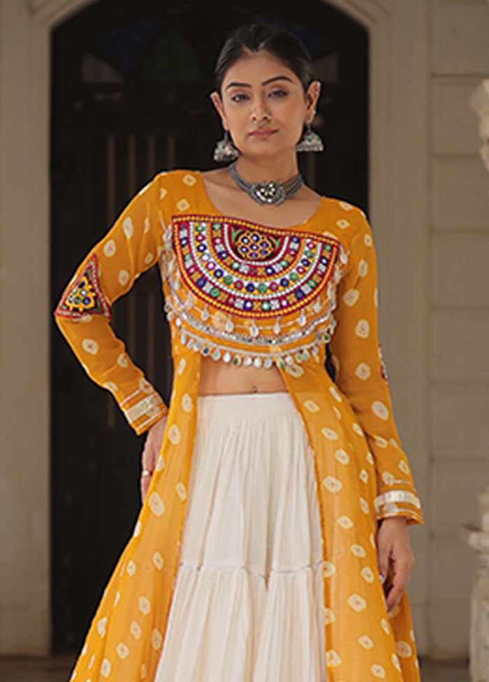 Yellow Cotton Lehenga & Kurti Set