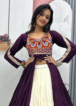 Cream Cotton Lehenga Set