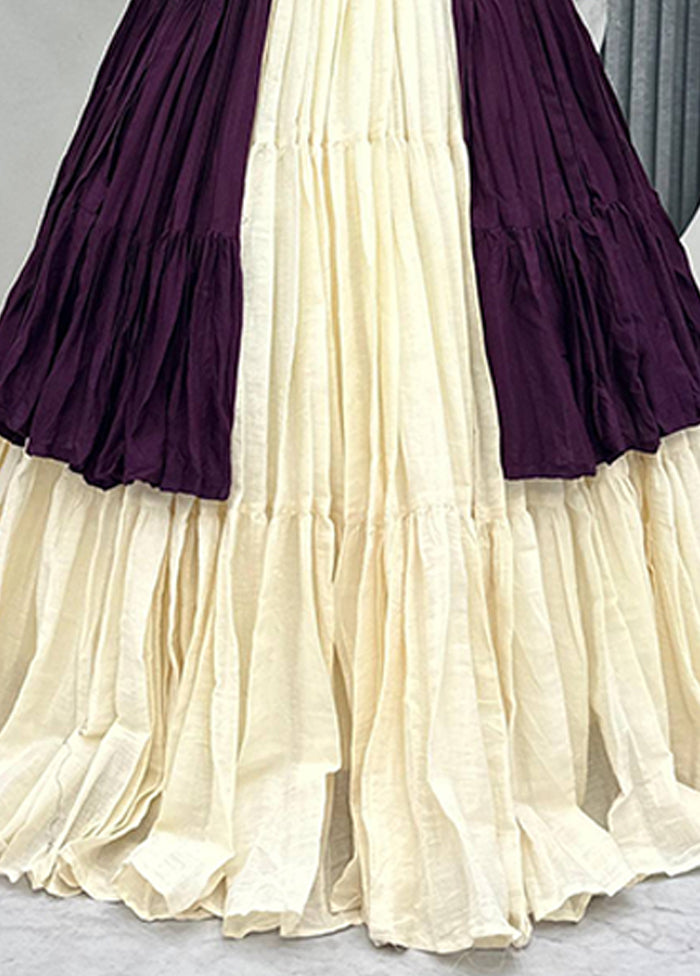 Cream Cotton Lehenga Set