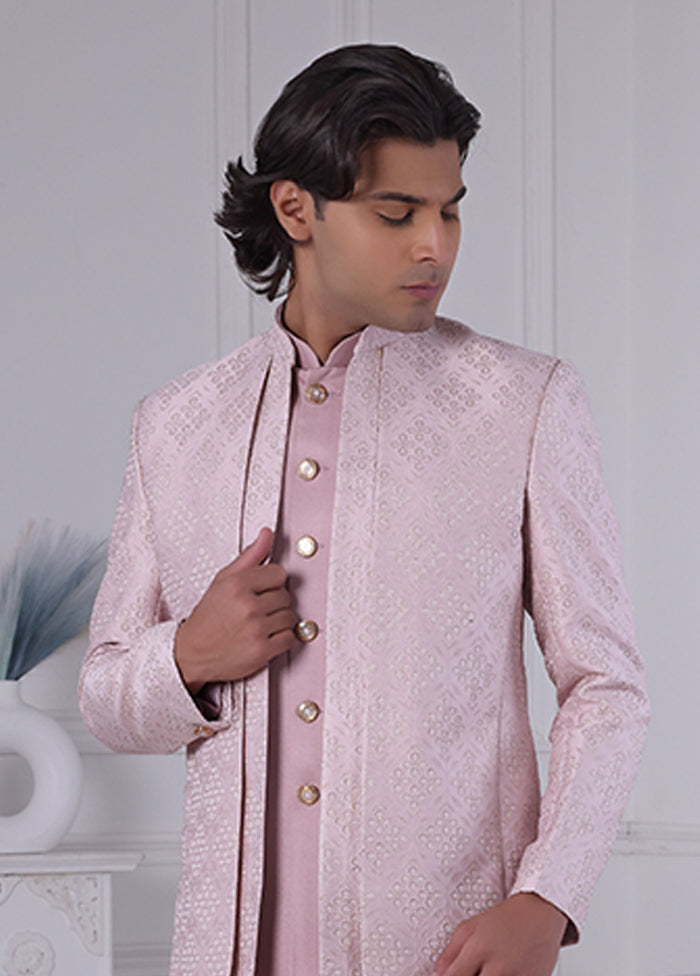 Pink Pure Silk 2 Pc Indo Western Set