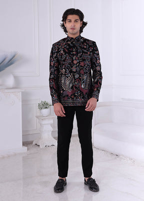 Black Velvet 2 Pc Indo Western Set