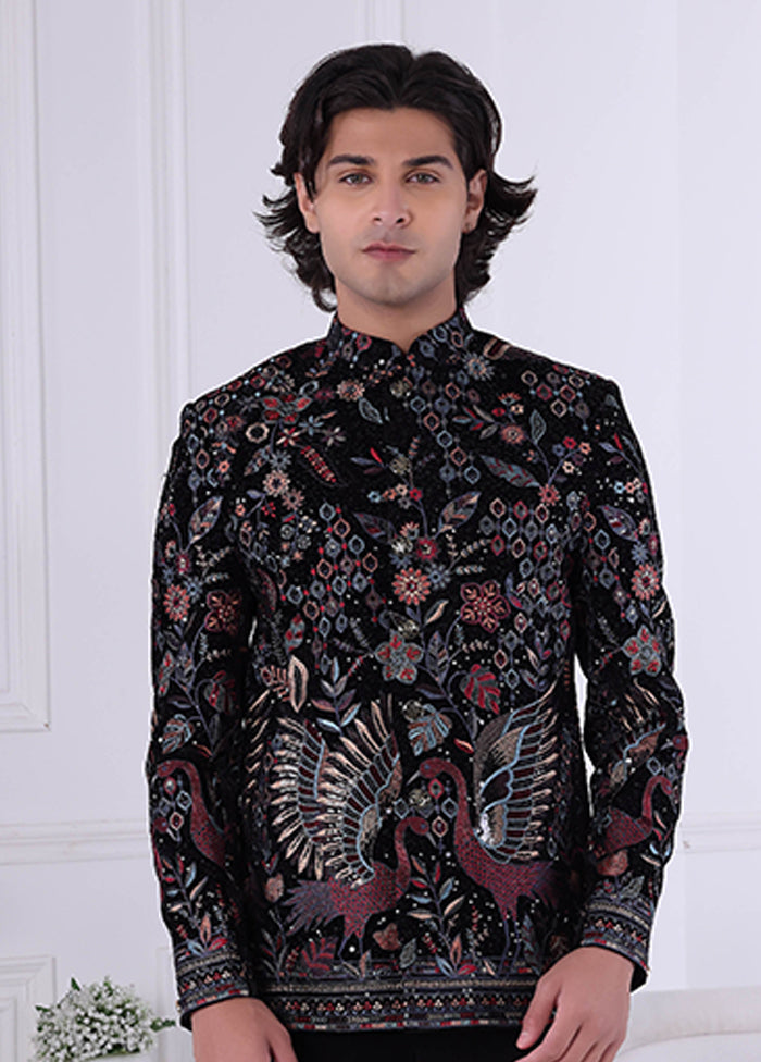 Black Velvet 2 Pc Indo Western Set