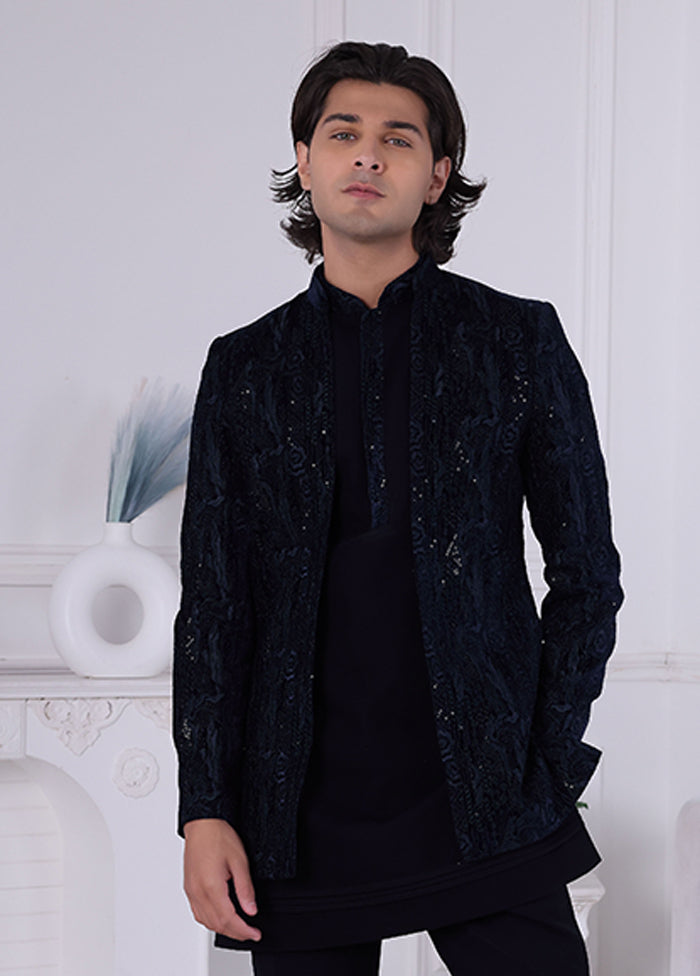 Blue Velvet 2 Pc Indo Western Set