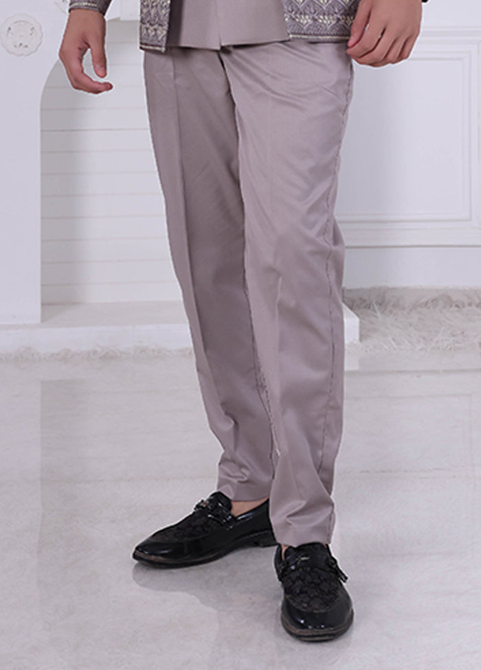 Brown Pure Silk 2 Pc Indo Western Set