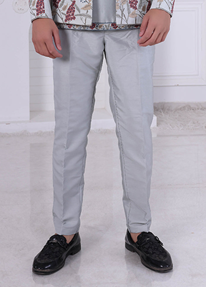 Blue Pure Silk 2 Pc Indo Western Set