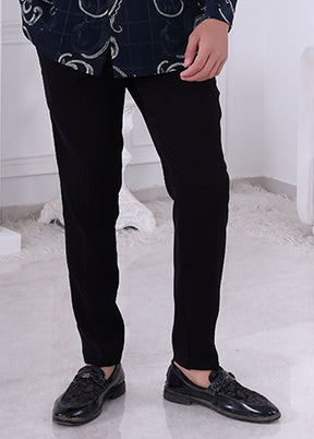 Blue Pure Silk 2 Pc Indo Western Set